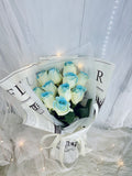 碎冰藍玫瑰花束｜ Ice Blue Roses Bouquet