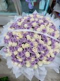 199枝白紫混色花束｜ 199 White and purple roses (Pre-Order)