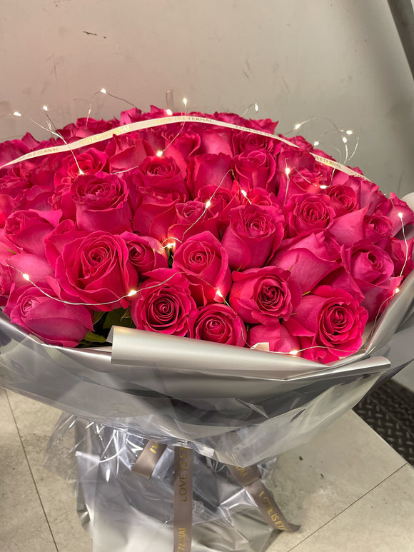 99枝深粉玫瑰｜ 99 Roses Bouquet (Pre-Order)
