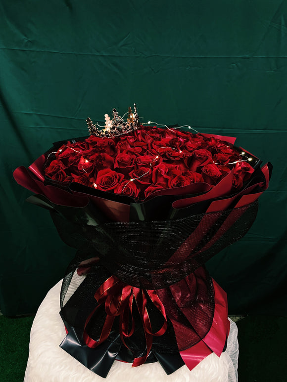 紅玫瑰黑紅款｜ Red Roses bouquet