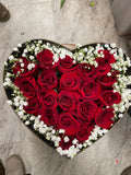 紅玫瑰心型禮盒| Red Roses with a heart-shape box